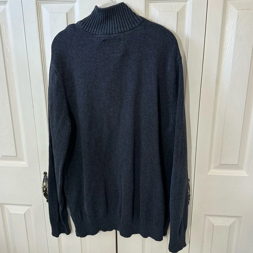 American Eagle Athletic Fit Knit Henley Sweater Mens Size XXL Heather Gray